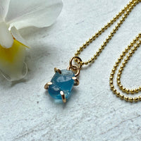 Brazilian Santa Maria Blue Aquamarine Pendant Necklace