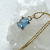 Brazilian Santa Maria Blue Aquamarine Pendant Necklace