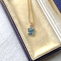 Brazilian Santa Maria Blue Aquamarine Pendant Necklace