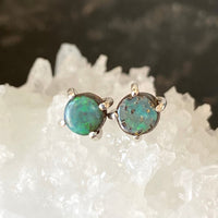 Australian Boulder Matrix Opal Stud Earrings