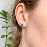 Australian Boulder Matrix Opal Stud Earrings