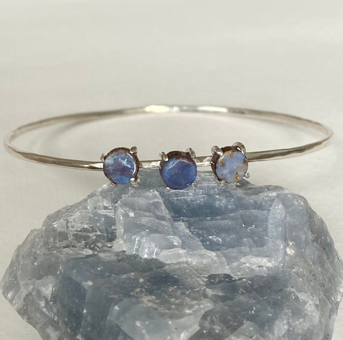 Australian Boulder Opal Bangle Bracelet