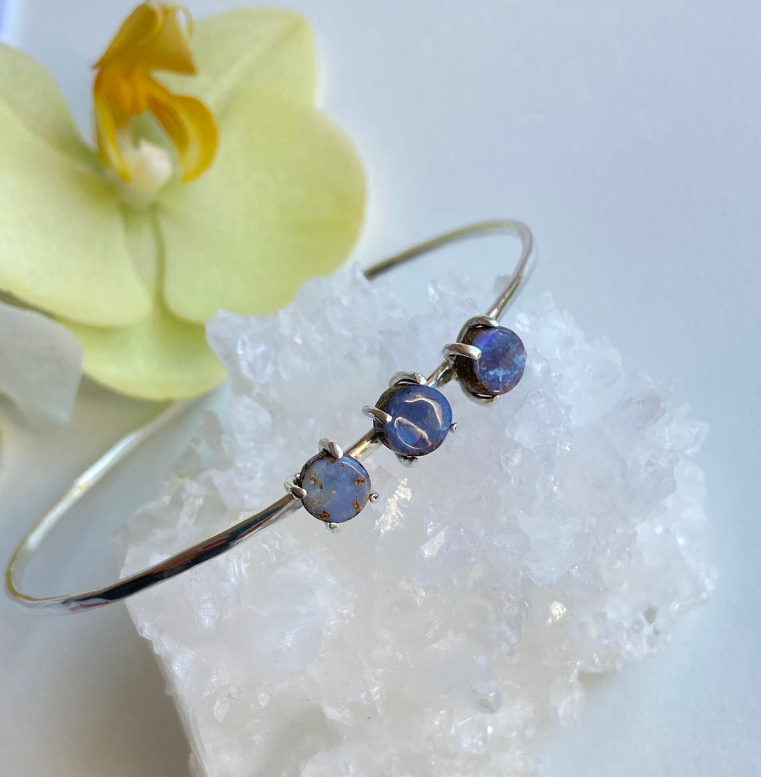 Australian Boulder Opal Bangle Bracelet