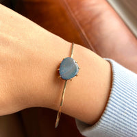 Australian Opal Bangle Bracelet, October Birthstone Bracelet