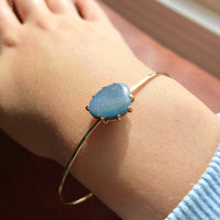 Australian Opal Bangle Bracelet, October Birthstone Bracelet