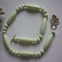 Lemon Ghrysoprase and Sterling Silver Necklace
