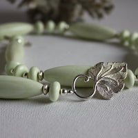 Lemon Ghrysoprase and Sterling Silver Necklace
