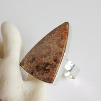 Indonesian Fossilized Coral Ring