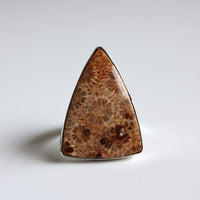 Indonesian Fossilized Coral Ring