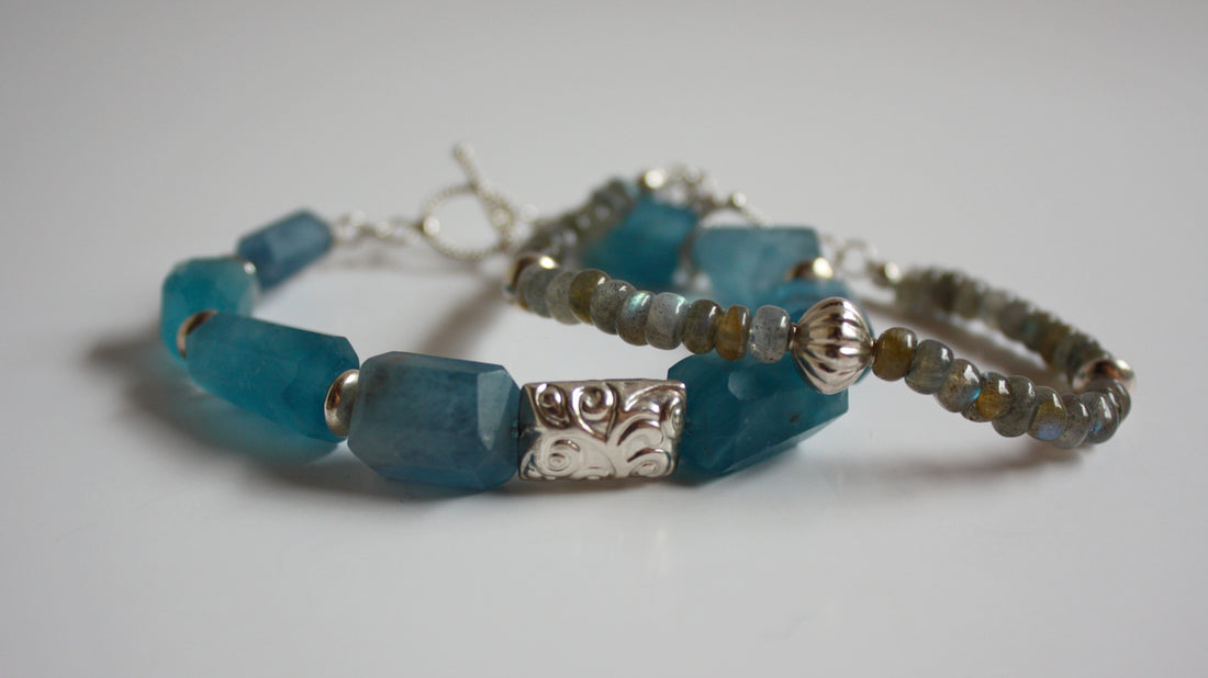 Bracelet of Labradorite and Sterling Silver