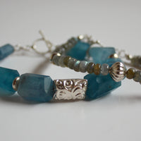 Bracelet of Labradorite and Sterling Silver