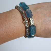 Bracelet of Labradorite and Sterling Silver