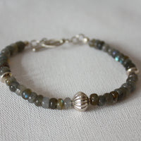 Bracelet of Labradorite and Sterling Silver