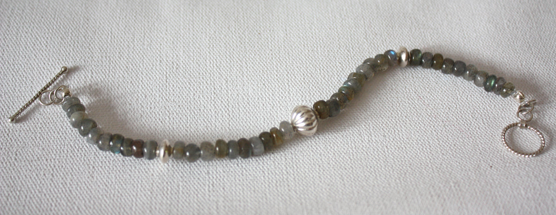 Bracelet of Labradorite and Sterling Silver