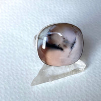 Dendritic Opal Ring, October Birthstone Ring