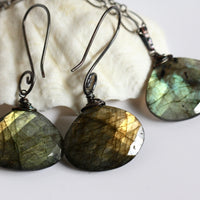 Labradorite and Oxidized Sterling Silver Necklace