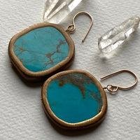 Large Natural Turquoise Earrings