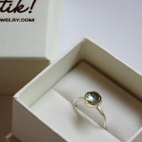 Green Amethyst (Prasiolite) Ring, February Birthstone Ring