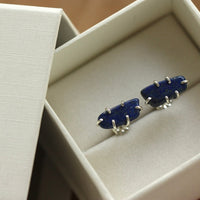 Natural Lapis Lazuli Stud Earrings,December Birthstone Earrings
