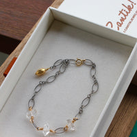 Herkimer Diamond and Mixed Metals Bracelet