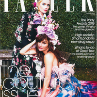 As seen in TATLER UK, Green Bicolor Tourmaline Slice and Diamond Pendant, 18k Gold