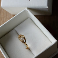 Rose Cut Diamond Natural Twig Ring, 18k Gold