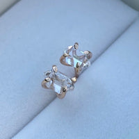 Natural Herkimer Diamond Stud Earrings, Herkimer Diamond Quartz Post Earrings