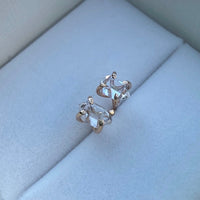 Natural Herkimer Diamond Stud Earrings, Herkimer Diamond Quartz Post Earrings