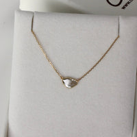 Salt and Pepper Raw Diamond Slice Necklace, 18k Gold