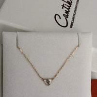 Diamond Slice Necklace in 18k Gold, Raw Salt and Pepper Diamond Necklace,  April Birthstone Necklace