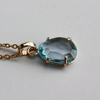 Sky Blue Topaz Pendant Necklace, November Birthstone Necklace