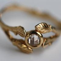 Diamond Twig Ring, 18k Gold
