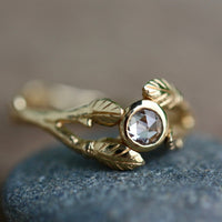 Diamond Twig Ring, 18k Gold
