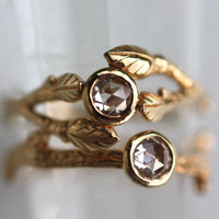 Diamond Twig Ring, 18k Gold