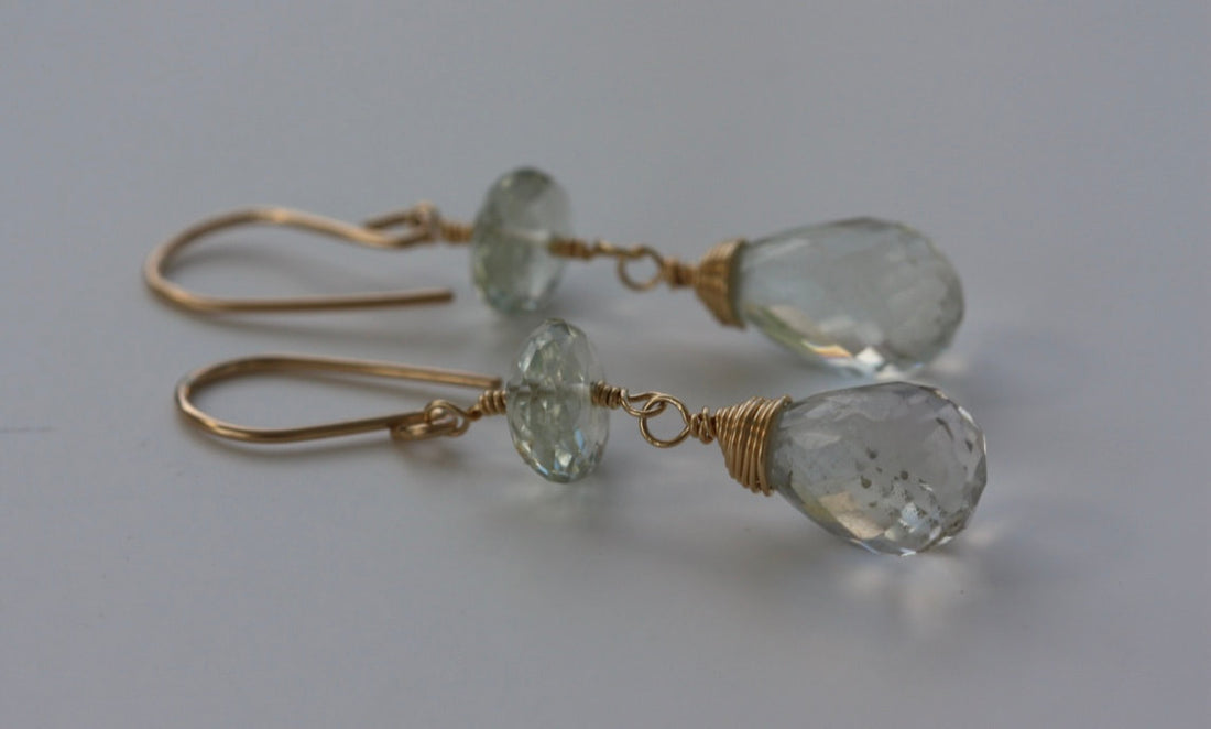 Prasiolite/Green Amethyst Earrings, 14k Gold Filled