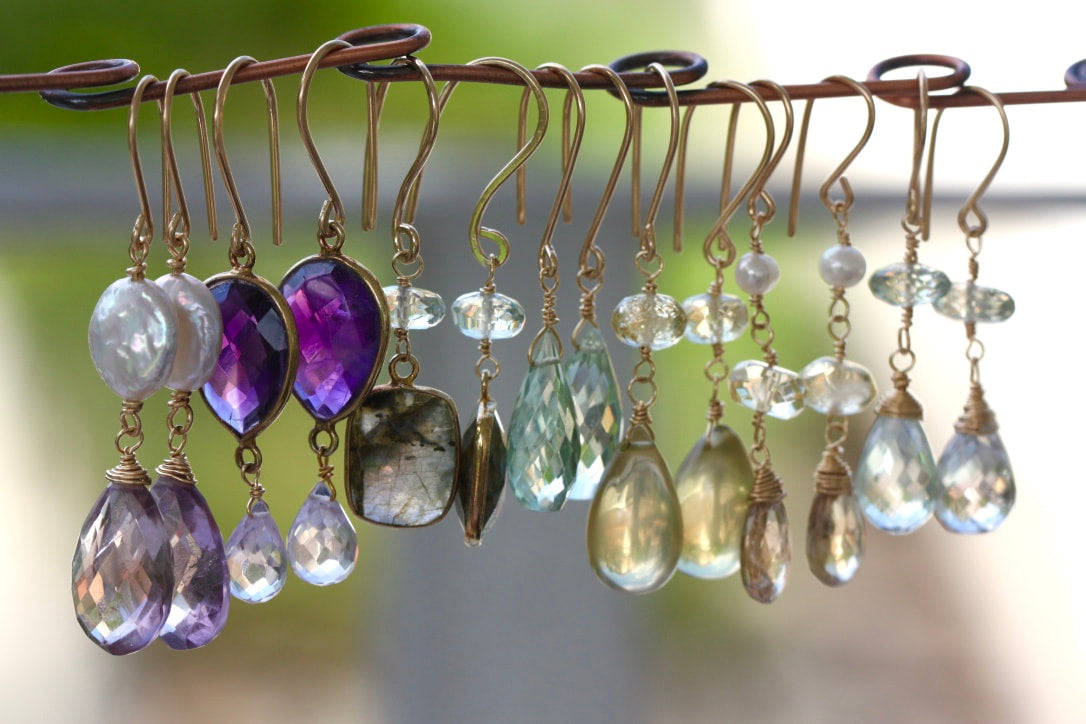 Prasiolite/Green Amethyst Earrings, 14k Gold Filled