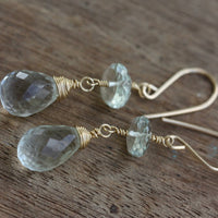 Prasiolite/Green Amethyst Earrings, 14k Gold Filled