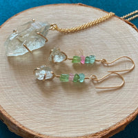 Raw Prasiolite Green Amethyst Pendant Necklace, February Birthstone Necklace
