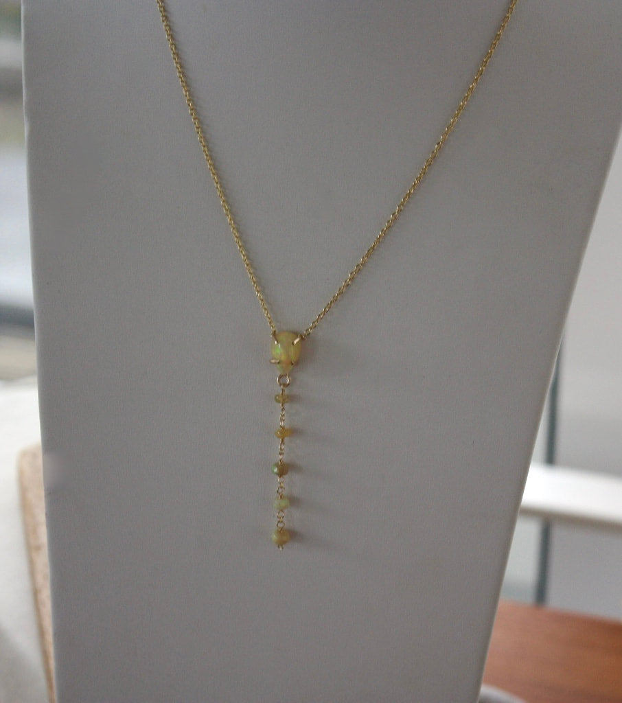 Ethiopian Welo Opal Necklace, October Birthstone Necklace
