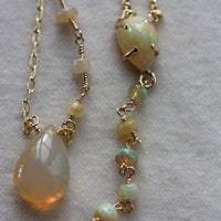 Ethiopian Welo Opal Necklace, October Birthstone Necklace