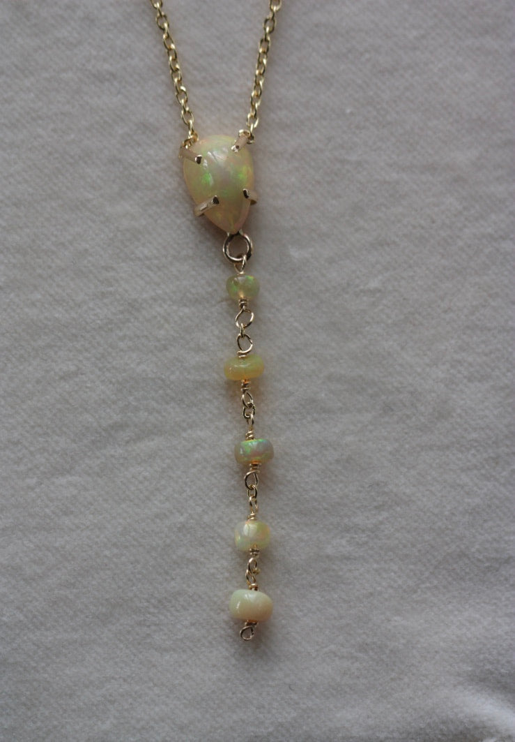 Ethiopian Welo Opal Necklace, October Birthstone Necklace