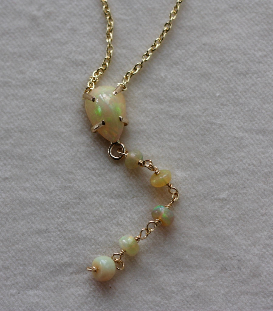 Ethiopian Welo Opal Necklace, October Birthstone Necklace