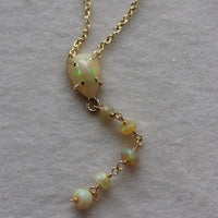 Ethiopian Welo Opal Necklace, October Birthstone Necklace