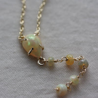 Ethiopian Welo Opal Necklace, October Birthstone Necklace