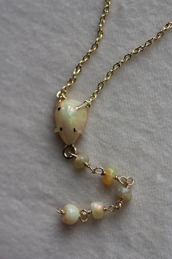 Ethiopian Welo Opal Necklace, October Birthstone Necklace