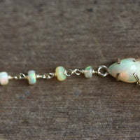 Ethiopian Welo Opal Necklace, October Birthstone Necklace