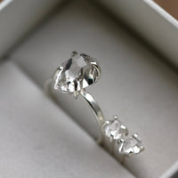 Natural Herkimer Diamond Stud Earrings, 92.5 Sterling Silver