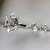 Natural Herkimer Diamond Stud Earrings, 92.5 Sterling Silver