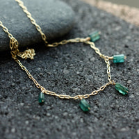 Raw Indicolite Tourmaline Necklace