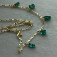 Raw Indicolite Tourmaline Necklace